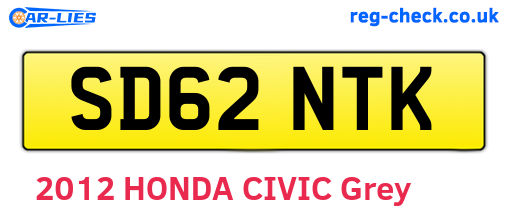 SD62NTK are the vehicle registration plates.