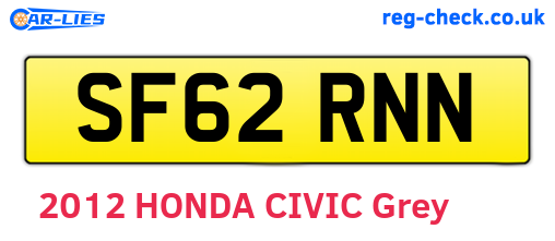 SF62RNN are the vehicle registration plates.