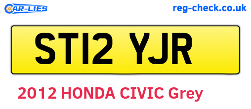 ST12YJR are the vehicle registration plates.