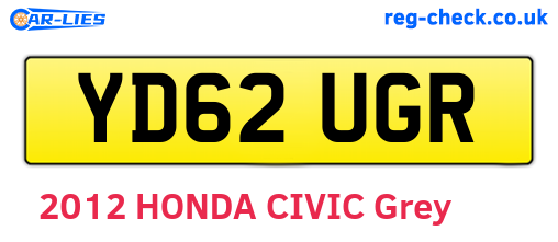 YD62UGR are the vehicle registration plates.
