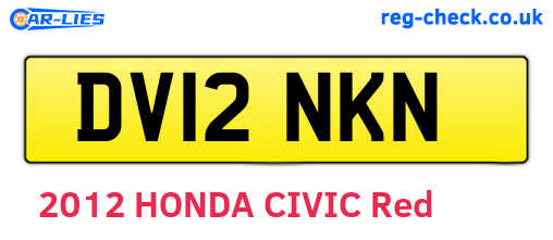DV12NKN are the vehicle registration plates.