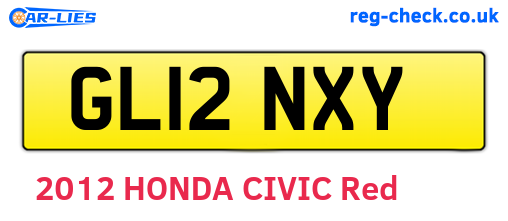 GL12NXY are the vehicle registration plates.