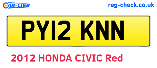 PY12KNN are the vehicle registration plates.