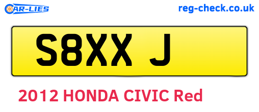 S8XXJ are the vehicle registration plates.