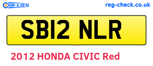 SB12NLR are the vehicle registration plates.