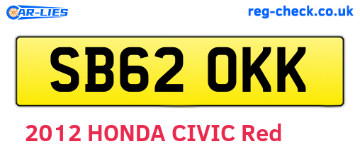 SB62OKK are the vehicle registration plates.