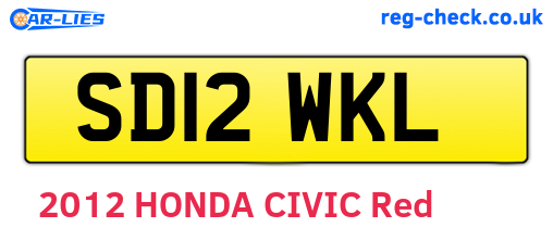 SD12WKL are the vehicle registration plates.