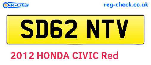 SD62NTV are the vehicle registration plates.