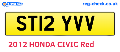 ST12YVV are the vehicle registration plates.