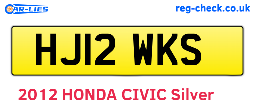 HJ12WKS are the vehicle registration plates.