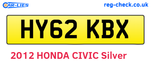 HY62KBX are the vehicle registration plates.