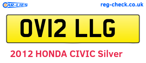 OV12LLG are the vehicle registration plates.