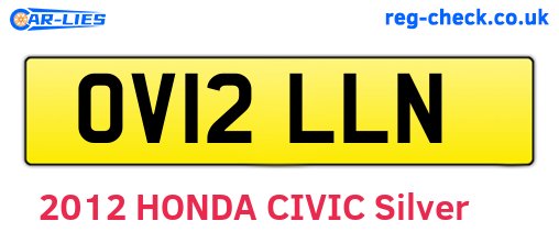 OV12LLN are the vehicle registration plates.