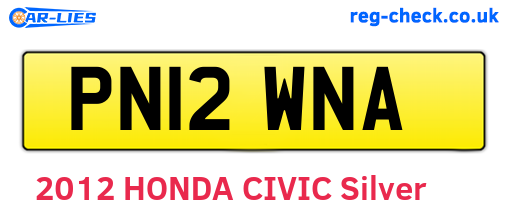 PN12WNA are the vehicle registration plates.