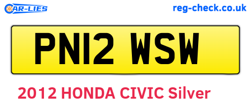 PN12WSW are the vehicle registration plates.