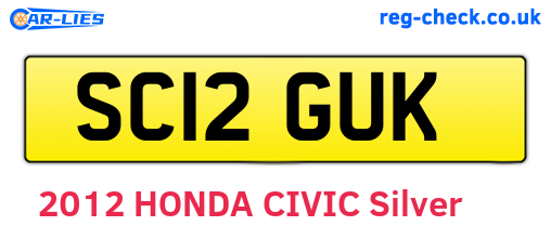 SC12GUK are the vehicle registration plates.