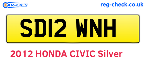 SD12WNH are the vehicle registration plates.