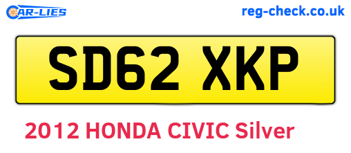 SD62XKP are the vehicle registration plates.