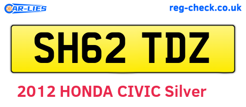 SH62TDZ are the vehicle registration plates.