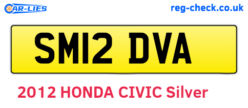 SM12DVA are the vehicle registration plates.
