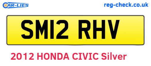 SM12RHV are the vehicle registration plates.