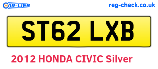 ST62LXB are the vehicle registration plates.