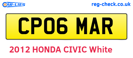 CP06MAR are the vehicle registration plates.