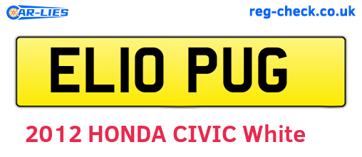 EL10PUG are the vehicle registration plates.