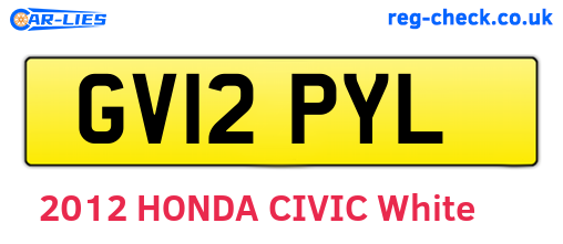 GV12PYL are the vehicle registration plates.