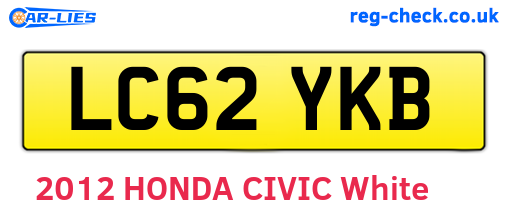 LC62YKB are the vehicle registration plates.