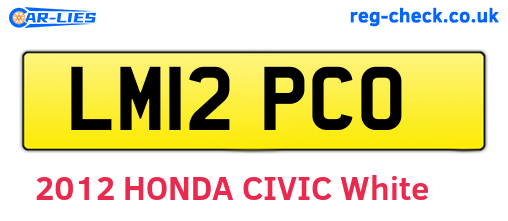LM12PCO are the vehicle registration plates.