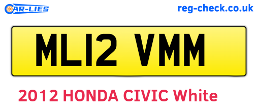 ML12VMM are the vehicle registration plates.