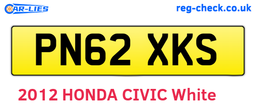 PN62XKS are the vehicle registration plates.