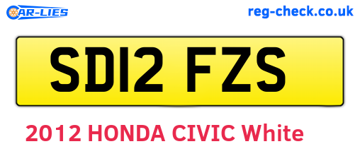 SD12FZS are the vehicle registration plates.