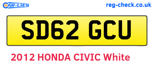 SD62GCU are the vehicle registration plates.