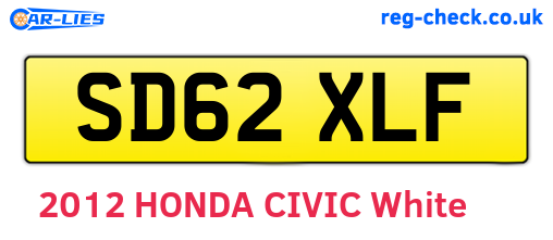SD62XLF are the vehicle registration plates.