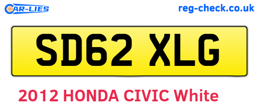SD62XLG are the vehicle registration plates.