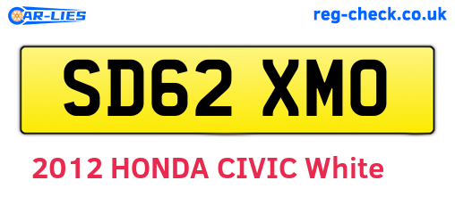 SD62XMO are the vehicle registration plates.