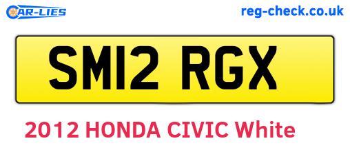 SM12RGX are the vehicle registration plates.