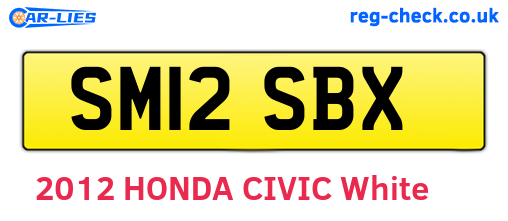 SM12SBX are the vehicle registration plates.