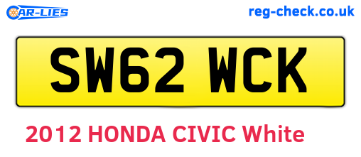 SW62WCK are the vehicle registration plates.