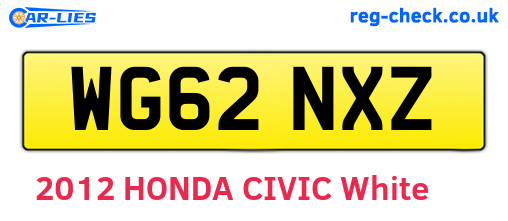 WG62NXZ are the vehicle registration plates.