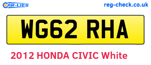 WG62RHA are the vehicle registration plates.