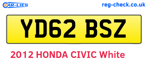 YD62BSZ are the vehicle registration plates.