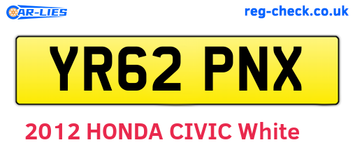 YR62PNX are the vehicle registration plates.