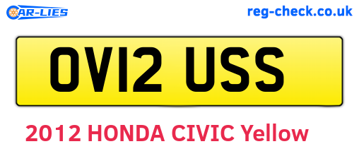 OV12USS are the vehicle registration plates.