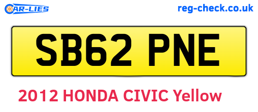 SB62PNE are the vehicle registration plates.