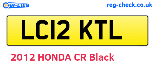 LC12KTL are the vehicle registration plates.