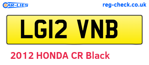LG12VNB are the vehicle registration plates.