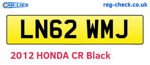 LN62WMJ are the vehicle registration plates.